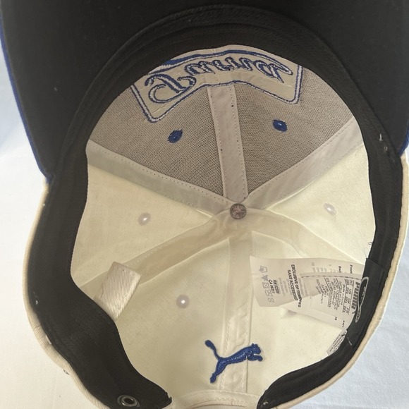 Puma Vintage Mens Hat Blue & White Strapback Adjustable One Size Fits All - Picture 5 of 6